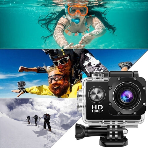 Cámara de acción deportiva 4K impermeable de 20 MP, grabadora y videocámara HD 1080P