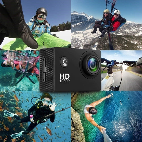 Cámara de acción deportiva 4K impermeable de 20 MP, grabadora y videocámara HD 1080P