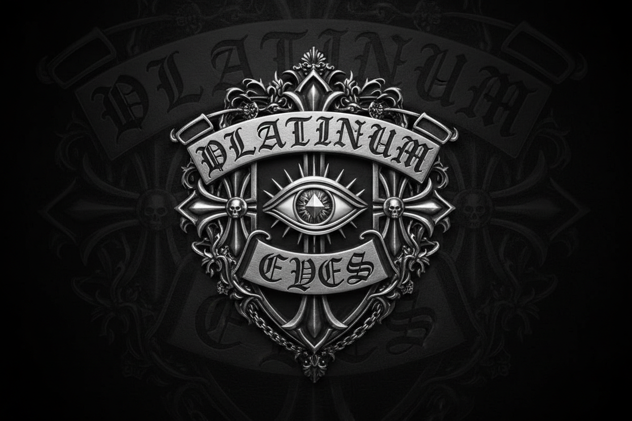 Platinum Eyes Logo Chrome Hearts Style